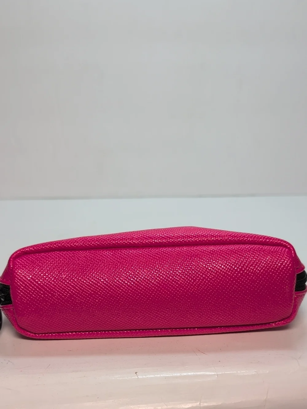 Dior Hot Pink Textured Cosmetic Pouch Accessory Makeup Bag